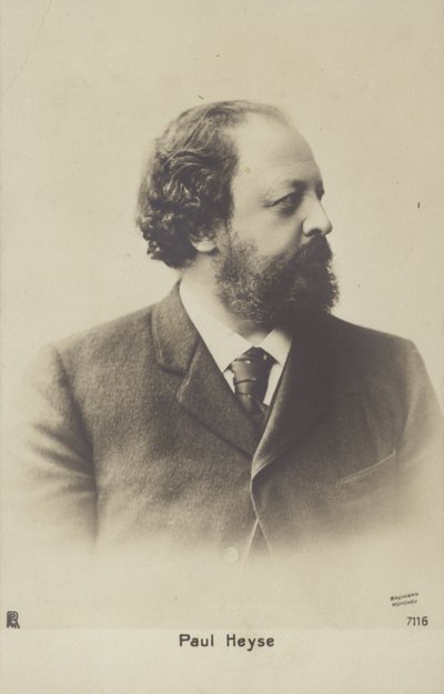 Paul Heyse (1830-1914), tysk forfatter og oversætter (s/h-foto) af German Photographer