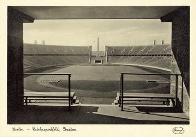 Det olympiske stadion, Reichssportfeld, Berlin (s/h-foto) af German Photographer
