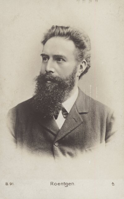 Wilhelm Roentgen (1845-1923), tysk fysiker (s/h-foto) af German Photographer
