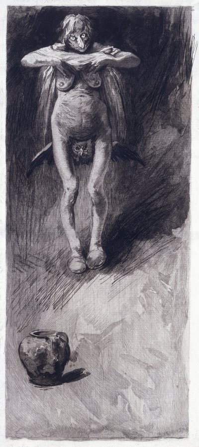 En heks, der repræsenterer natten af German School