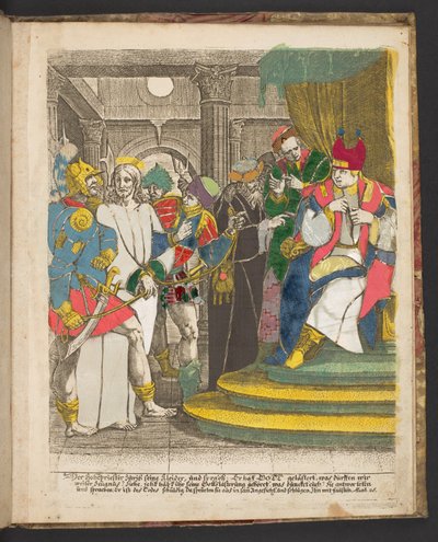 En side fra En række indgraveringer af emner fra Jesu Kristi liv, ca. 1725 af German School