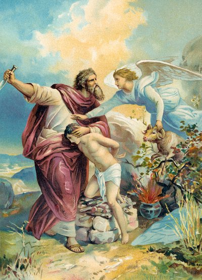 Abraham er ved at ofre Isak af German School