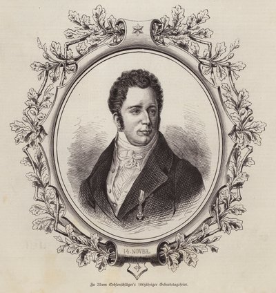 Adam Oelenschlaeger, dansk digter og dramatiker (stik) af German School
