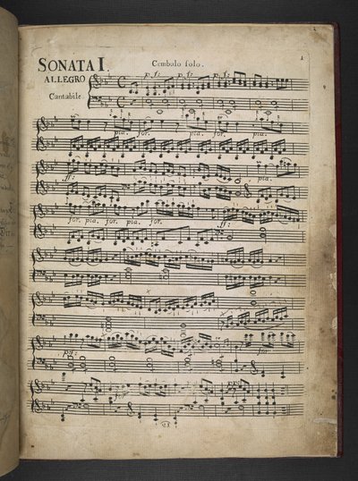 Tilføj MS 41631 f.2r Sonata I, Nodemusik, fra 