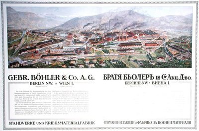 Annonce for det østrigske firma Gebr.Boehler & Co