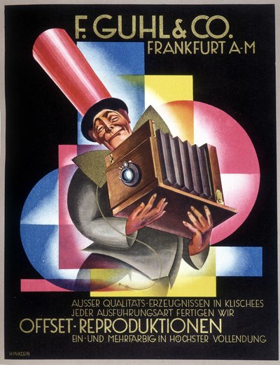 Annoncering for den tyske kameraproducent Offset. I "" Gebrauchs Graphik"", tysk avis af German School