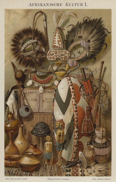 afrikanske kulturelle artefakter af German School