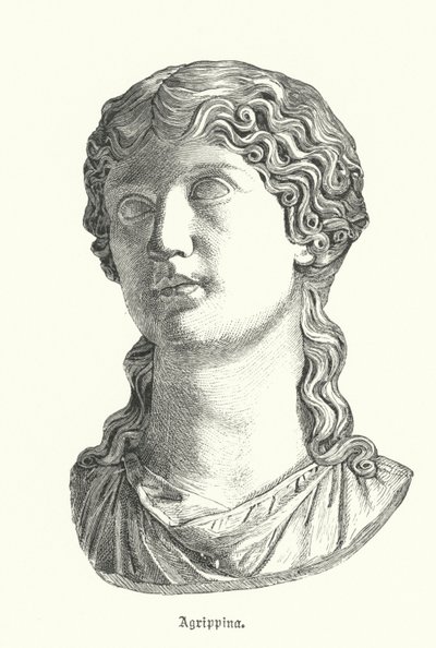 Agrippina den Ældre, hustru til den romerske general Germanicus og mor til kejser Caligula (stik) af German School