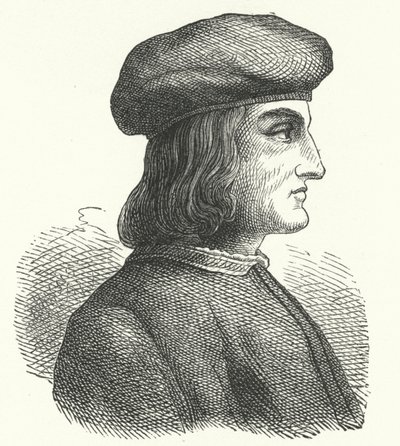 Aldus Manutius, venetiansk humanist, lærd, trykker og udgiver (gravering) af German School