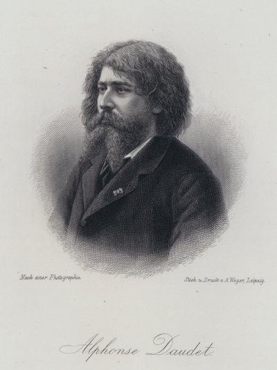 Alphonse Daudet, fransk forfatter (gravering) af German School