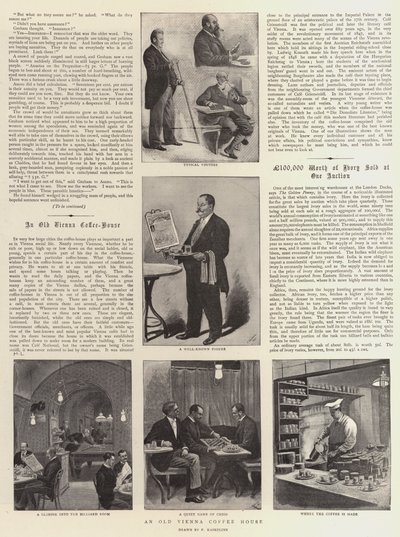 Et gammelt kaffehus i Wien (litho) af German School