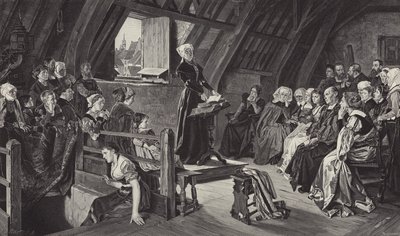 Anne Askew prædiker den lutherske doktrin af German School
