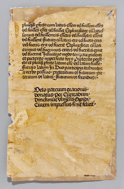 Ars Minor af Aelius Donatus, trykt af Konrad Dinckmut, Ulm, ca. 1476-80 (blokbog) af German School