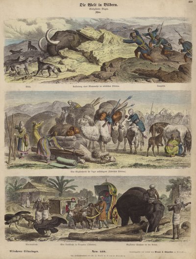 Asien (farvet gravering) af German School
