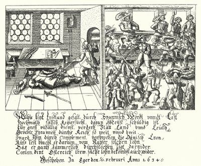 Mordet på Albrecht von Wallenstein af German School