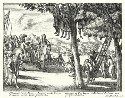 Grusomheder begået mod irske protestanter af James II og Comte d"Avaux, 1689 af German School
