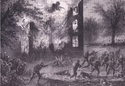 Angreb på en fremskreden fransk position, Cassells historie om krigen mellem Frankrig og Tyskland udgivet af Cassell and Company Limited, ca. 1890 (litho) af German School