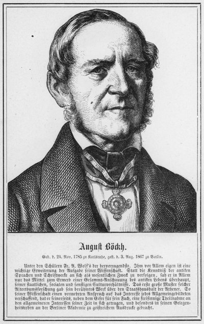August Bockh (gravering) af German School
