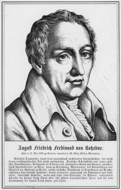 August Friedrich Ferdinand von Kokebue (gravering) af German School