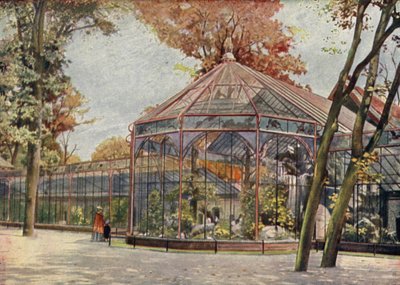 Voliere, Berlins zoologiske have, Tyskland (farve litho) af German School
