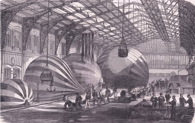 Ballonfabrik, Cassells historie om krigen mellem Frankrig og Tyskland udgivet af Cassell and Company Limited, ca. 1890 (litho) af German School