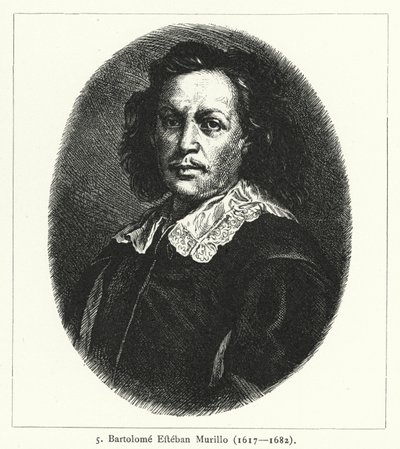 Bartolome Esteban Murillo, spansk barokmaler (gravering) af German School