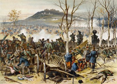 Slaget ved Mont Valerien, den fransk-preussiske krig, 19. januar 1871 af German School