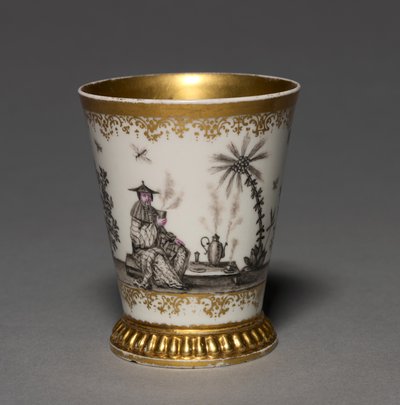 Bægerglas, fabrikant Meissen Porcelænsfabrik, Tyskland, før 1720 (porcelæn, indvendigt forgyldt) af German School