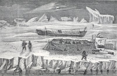 Bivuak i Boats, pub. London 1874 af German School