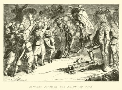 Blucher krydser Rhinen ved Caub af German School