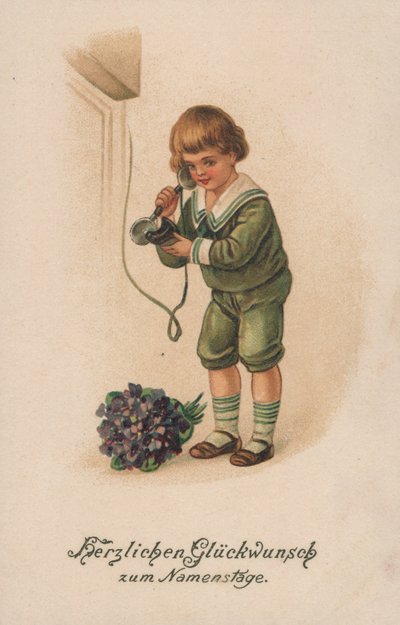 Dreng og telefon af German School