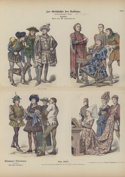 Burgundsk kjole, 1400-tallet af German School