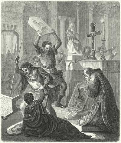 Byzantinsk ikonoklasme, 8. århundrede (gravering) af German School