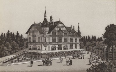Cafe Jagerhaus (litho) af German School