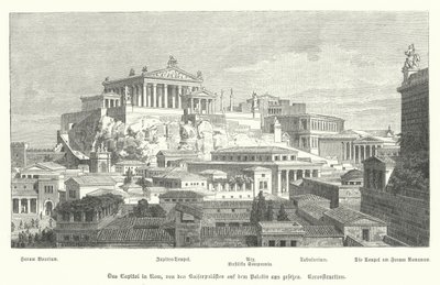 Capitoline Hill, det gamle Rom (gravering) af German School