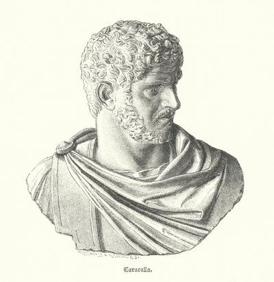 Caracalla, romersk kejser (stik) af German School