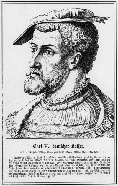 Carl V, Deutscher Kaiser (gravering) af German School