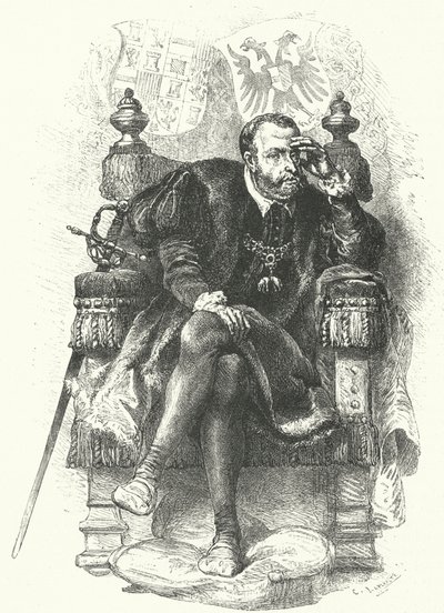 Charles V, Holy Roman Emperor (gravering) af German School