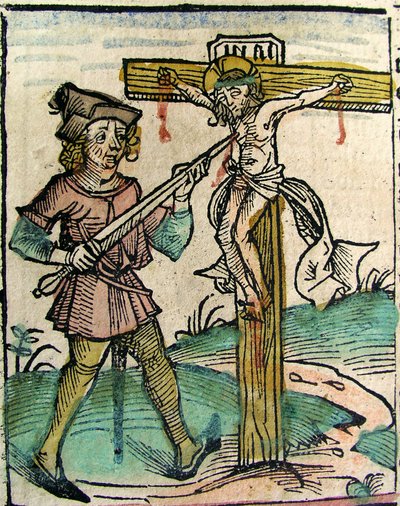 Christ Recrucified, offentliggjort i Nürnberg Chronicle, 1493 af German School