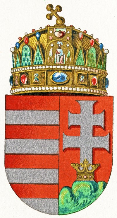 Ungarns våbenskjold, ca. 1898 af German School