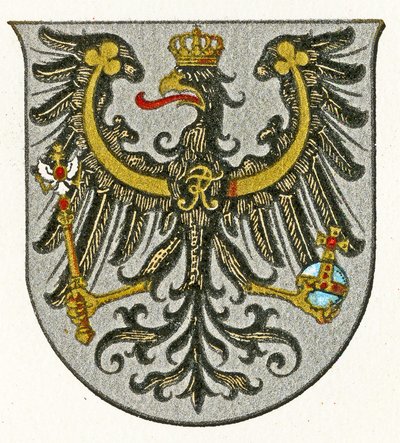 Våbenskjold fra Kongeriget Preussen og senere provinsen Østpreussen, ca. 1898 af German School