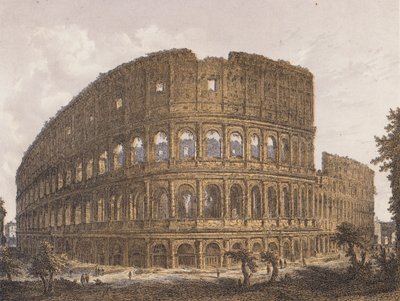 Colosseum, Rom (farvelitografi) af German School