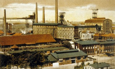 Concordia kulmine, Oberhausen, Tyskland (farvegravering) af German School