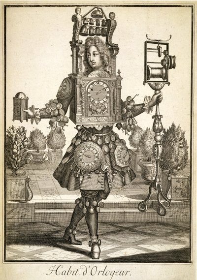 Kostume til en urmager, pub. af Gerard Valck (16512-1726) c.1690 af German School