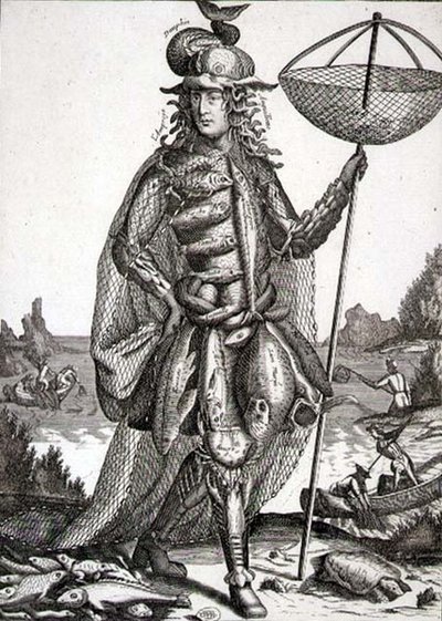 Kostume til en fisker, udgivet af Gerard Valck (1651-2-1726) ca. 1690 (stik) af German School