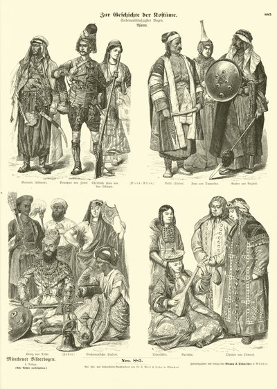 Costumes of Asia  af German School