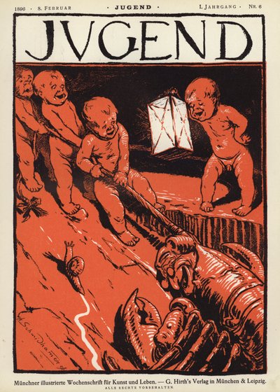 Forsideillustration til magasinet Jugend af German School
