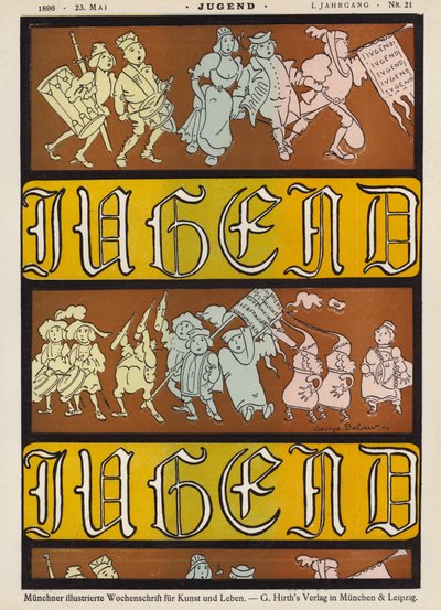 Cover illustration for Jugend magazine, 1896dani af German School