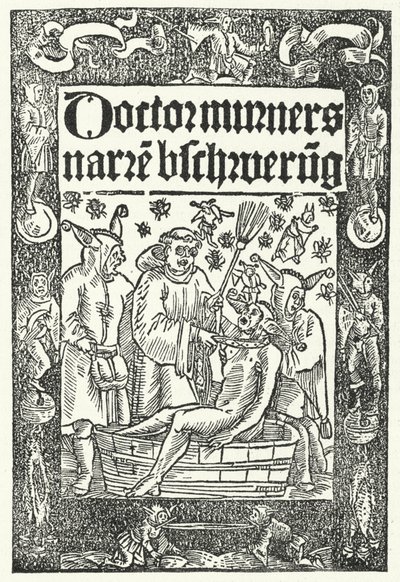 Cover af Thomas Murners værk Die Narrenbeschworung (gravering) af German School