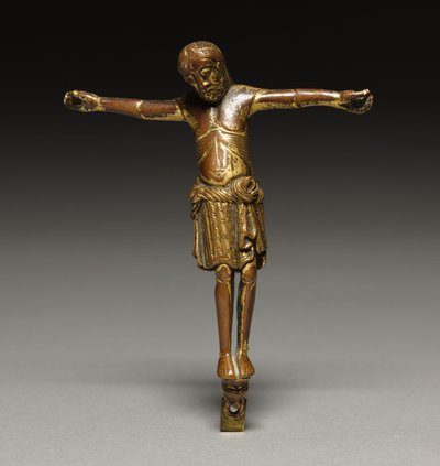 Korsfæstet Kristus, ca. 1200 (forgyldt bronze) af German School